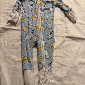 Little Sleepies Blue and Yellow Breakfast Zippie Newborn